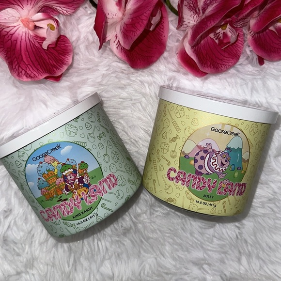 Goose Creek-Candy Land KING CANDY and JOLLY 3-wick soy candle NEW Candyland - Picture 2 of 12